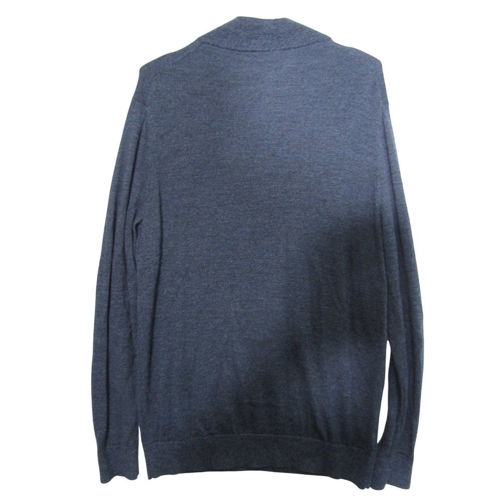 Artefact Quarter Zip Sweater Mens Large Navy Blue Excellent Merino Wool - Picture 2 of 9
